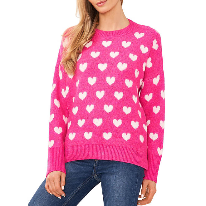 Vince Camuto Women's Paradox Pink Long Sleeve Lightweight V-Neck Sweater  New