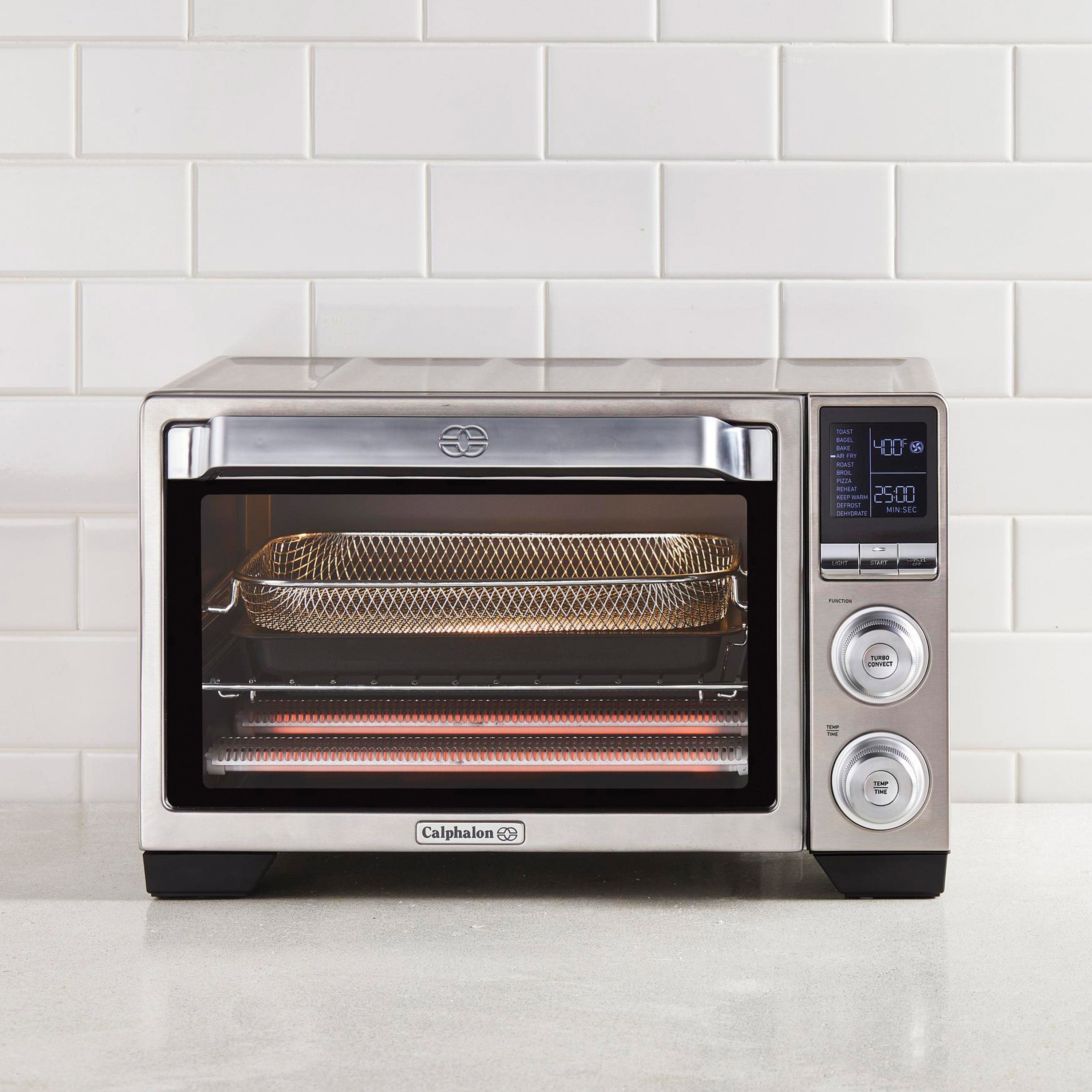 Calphalon Quartz Heat Countertop Toaster Oven, Dark Stainless Steel 
