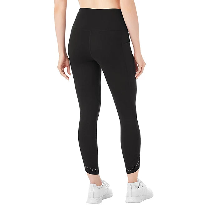 WOMEN'S ACTIVE PERFORATED POCKET LEGGING BY MEMBER'S MARK VARIOUS COLORS &  SIZES