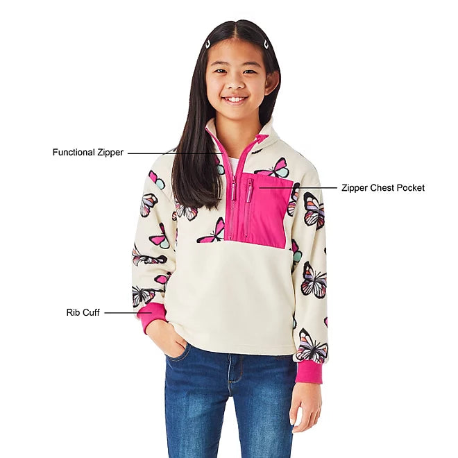Member's Mark Girls' Half Zip Fleece Jacket – RJP Unlimited