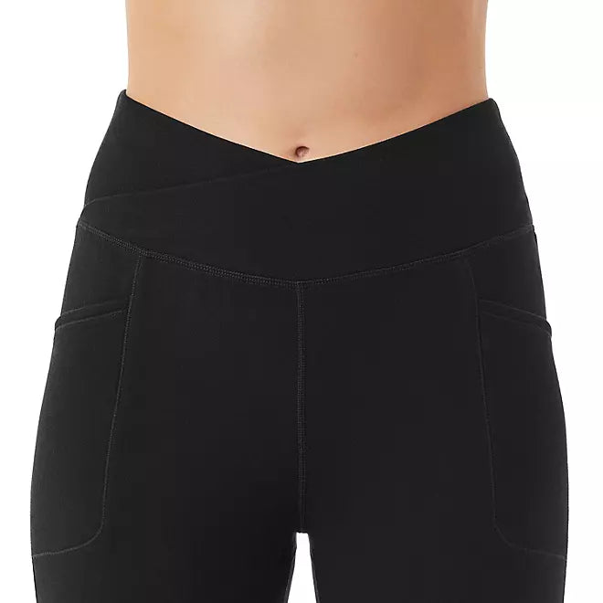 Jockey Women's Super Soft Crossover Yoga Pant, Navy Heather, Small