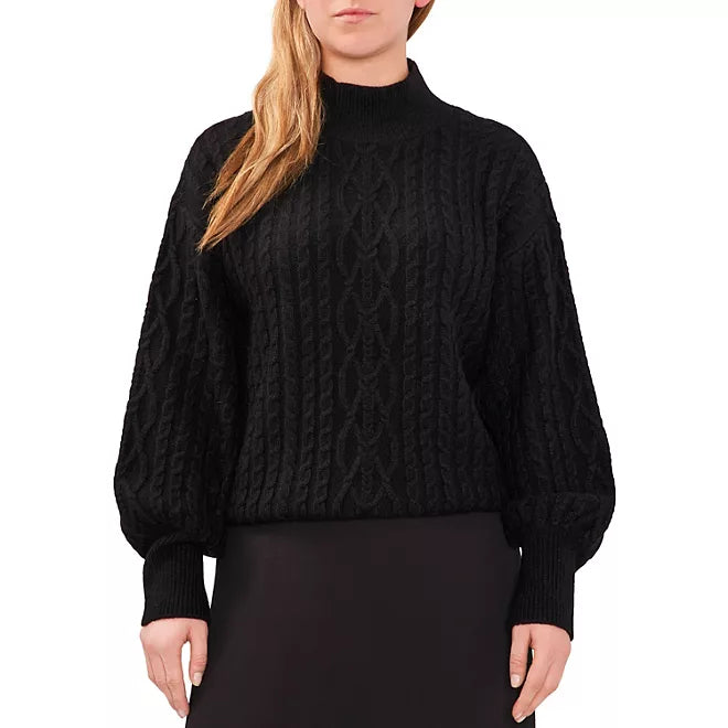 Vince Camuto Ladies Sweater - Rich Black / Small