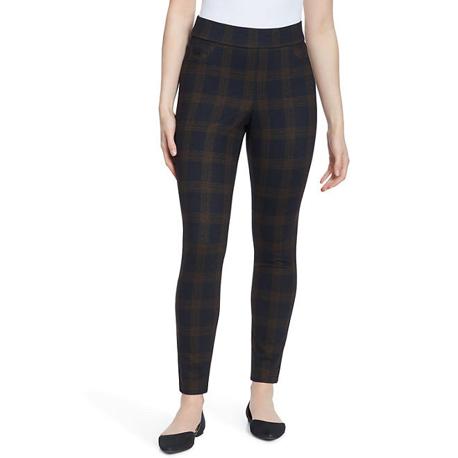 Seven7 Women's 4 Way Pull on Ponte Legging, Black & Brown Glen Plaid, XX- Large : : Clothing, Shoes & Accessories