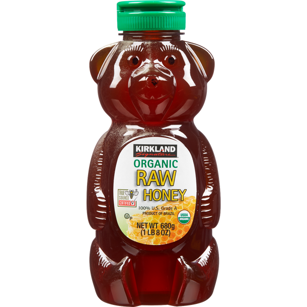 Organic Raw Honey Bear, 24 oz, 3 ct