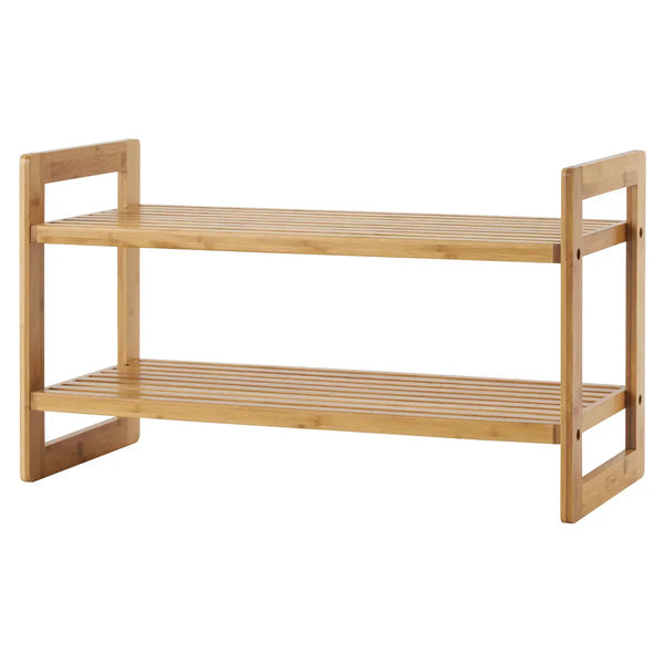 TRINITY Bamboo 2-tier Shoe Rack, 2-pack