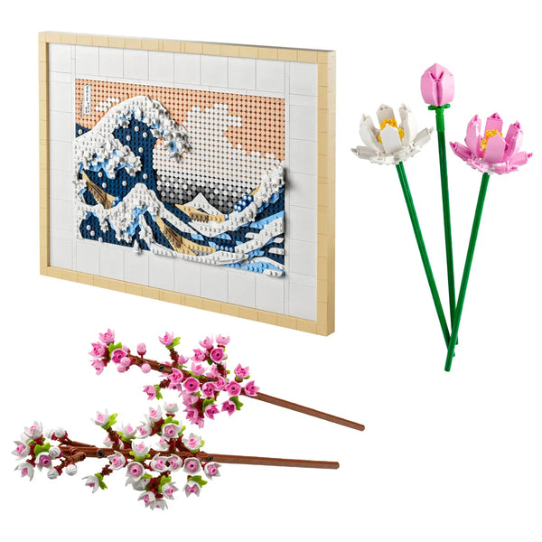 LEGO Hokusai, Lotus Flowers and Cherry Blossoms Bundle