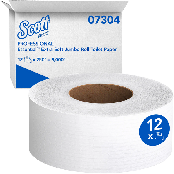 Essential Extra Soft JRT Bath Tissue, 2-Ply, 3-11/20" x 750', 12 ct