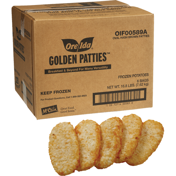 Golden Hash Brown Patties, 2.8 lbs, 6 ct