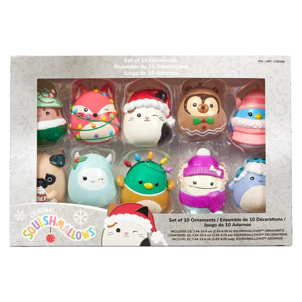 Kurt Adler Squishmallow Ornaments, Set of 10