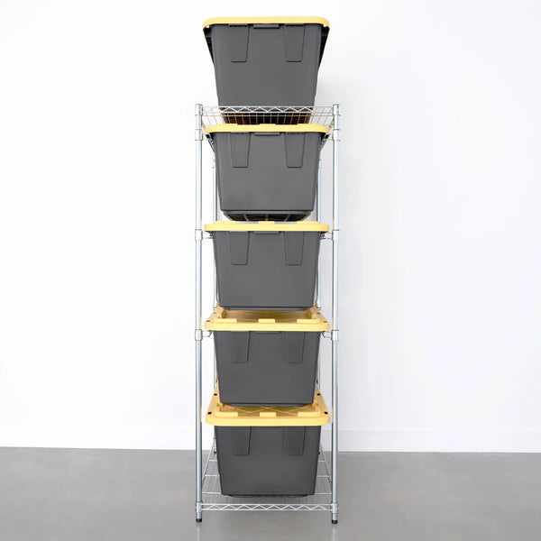 Storage Bin Rack, 5 Tote Capacity