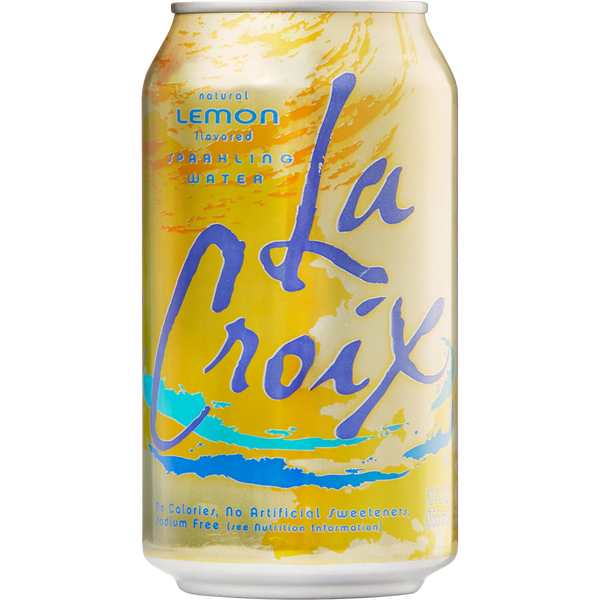 Sparkling Water, Lemon, 12 fl oz, 24 ct