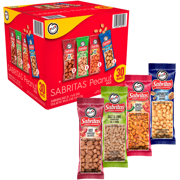 Sabritas Peanuts, Variety Pack, 1.625 oz, 30 ct