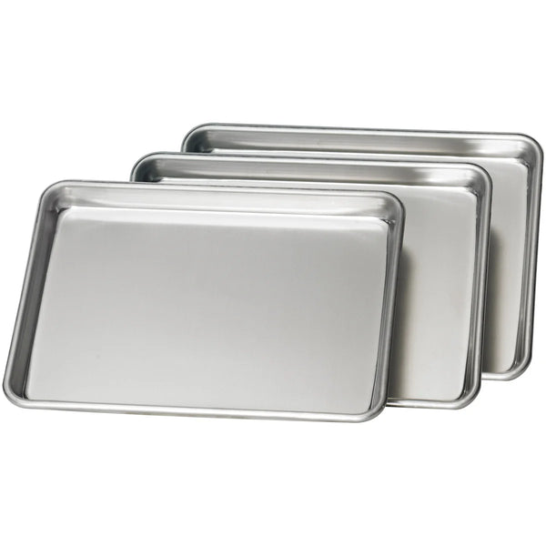 Aluminum Baking Sheet Pan, Quarter Size, 9.5"L x 13"W, 3 ct