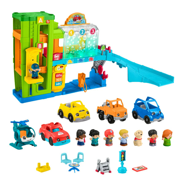 Fisher Price Little People Light-Up Learning Garage Set