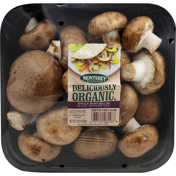 Organic Baby Bella Mushrooms, 24 oz