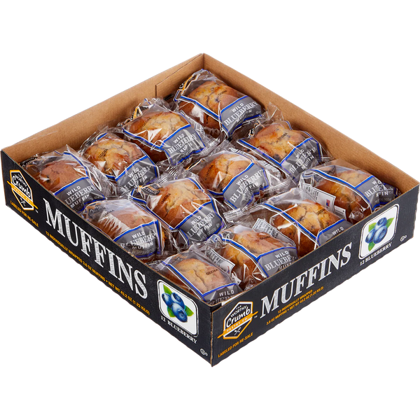 Muffins, Blueberry, 3.6 oz, 12 ct