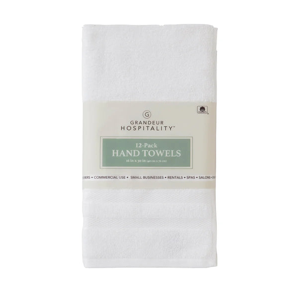 Grandeur Hospitality Towels, Hand Towel 12-pack