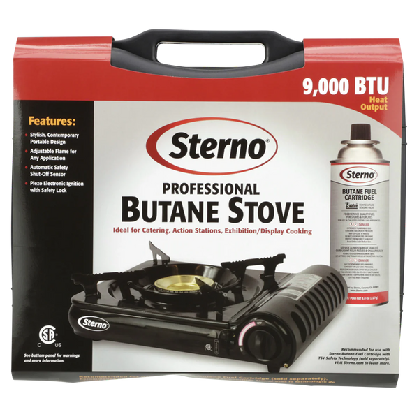 Professional Butane Stove, 9000 BTU, Black