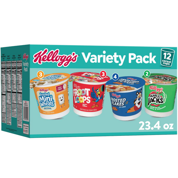 Cereal Cups, Family Variety Pack, 12 ct