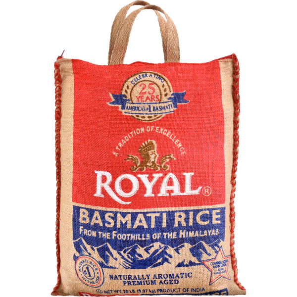 Royal Basmati Rice, Long Grain, 20 lbs