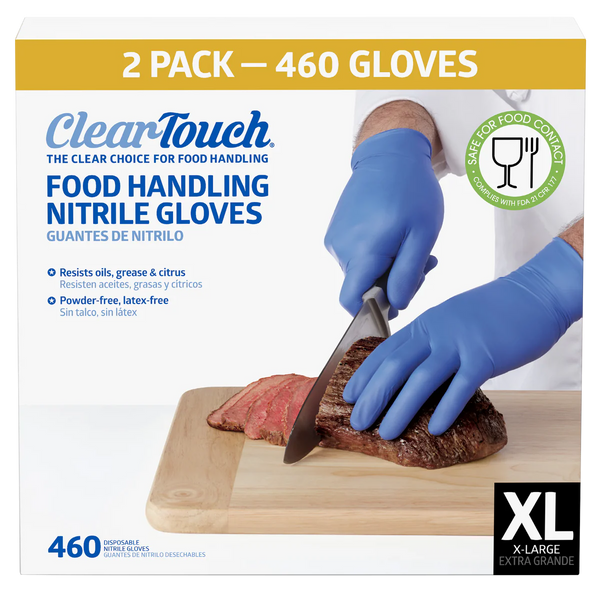 Clear-Touch Food Handling Nitrile Gloves, Extra-Large, 460 ct