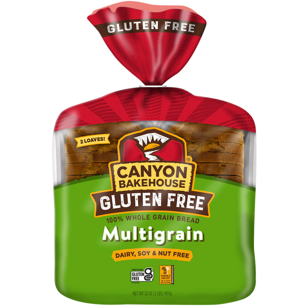 Multigrain Bread, Gluten Free, 16 oz, 2 ct