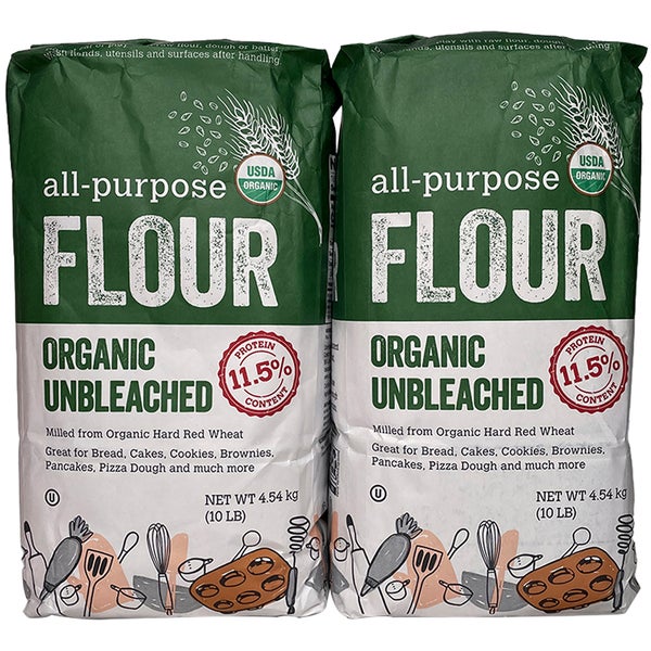 All Purpose Flour, Unbleached, 10 lbs, 2 ct