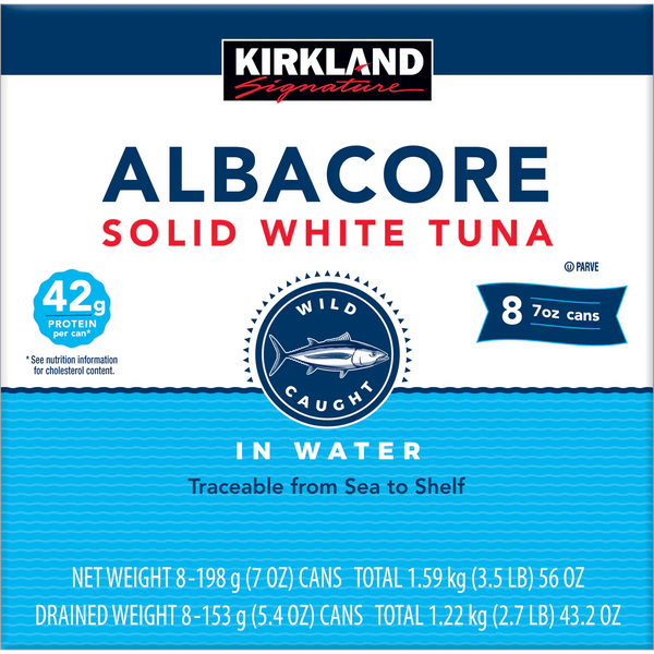 Albacore Solid White Tuna in Water, 7 oz, 8 ct