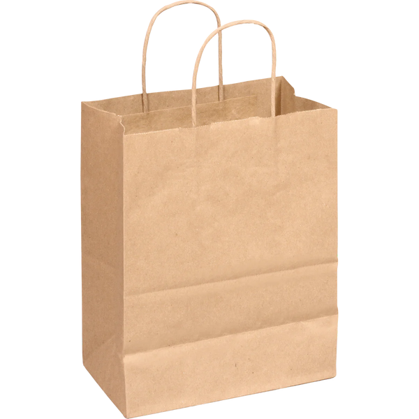 Duro Bag #60 Recycled Paper Handle Bag, Kraft, 250 ct