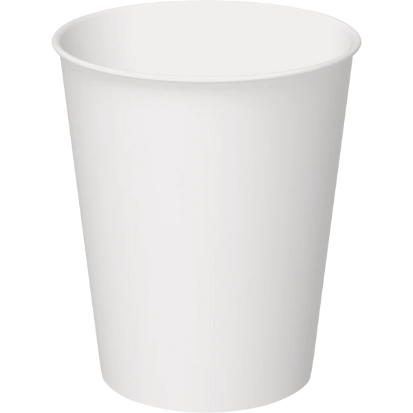 Paper Hot Cups, Carte Blanc White, 8 oz, 600 ct