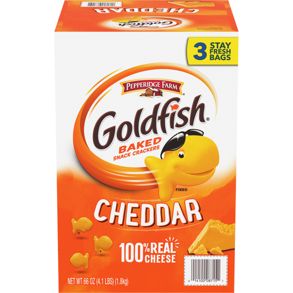 Goldfish Baked Snack Crackers, Cheddar, 66 oz