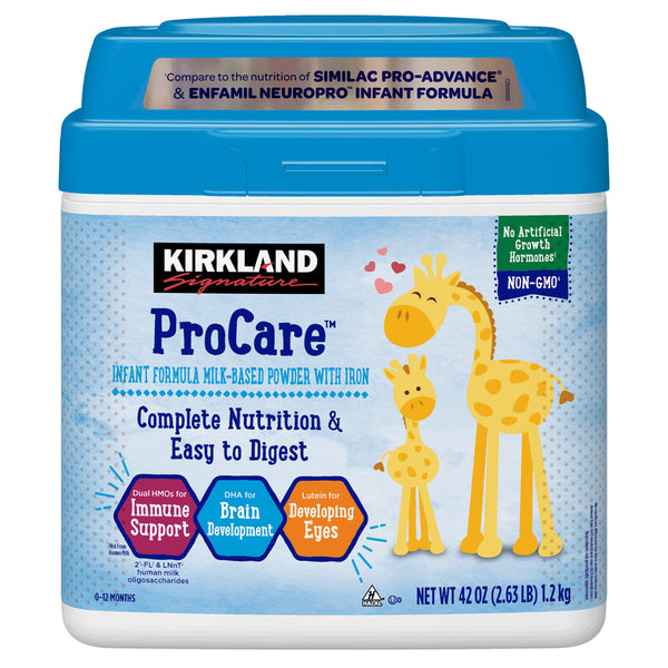 Kirkland Signature ProCare Non-GMO Infant Formula 42 oz, 2-pack