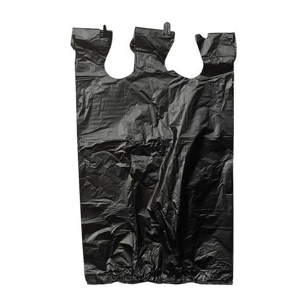 Duro Bag Plas-T-Sak Carry-Out Bags, Large, Black, 1000 ct