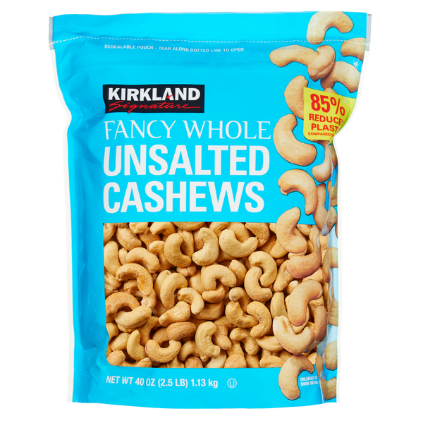 Fancy Whole Cashews, Unsalted, 40 oz