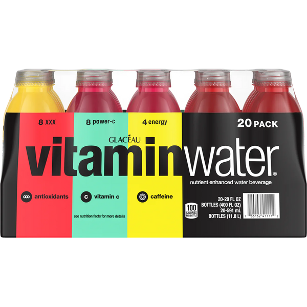 Vitaminwater, Variety Pack, 20 fl oz, 20 ct