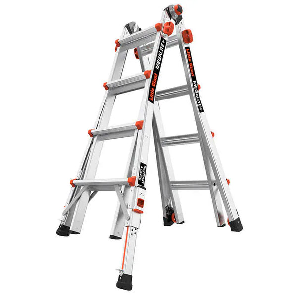 Little Giant MegaLite+ 18 ft. Reach Ladder with Leg Levelers