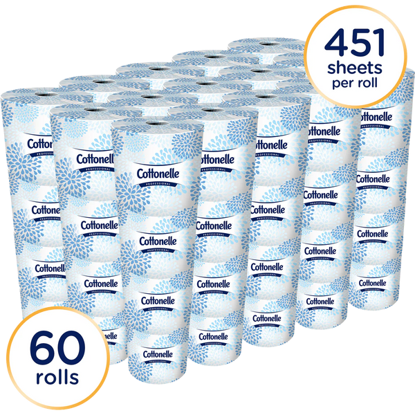 Professional Bath Tissue, Standard Roll, 2-Ply, 4.1" x 4", 451 Sheets, 60 ct