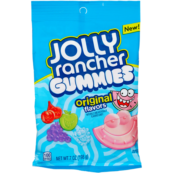 Jolly Rancher Gummies, Original, 7 oz Peg Bag, 12 ct