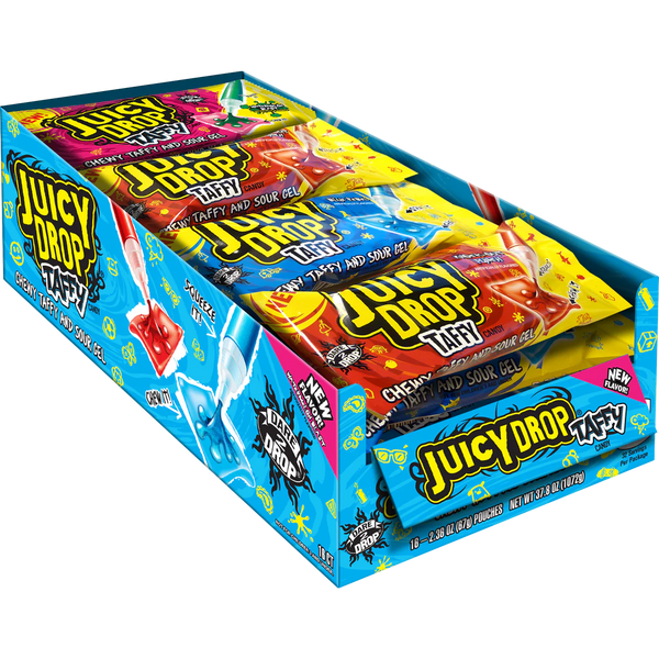 Juicy Drop Taffy, Variety Pack, 2.36 oz, 16 ct