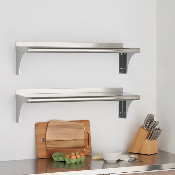 Wall Shelf, NSF, 36" x 12" x 10", Stainless Steel