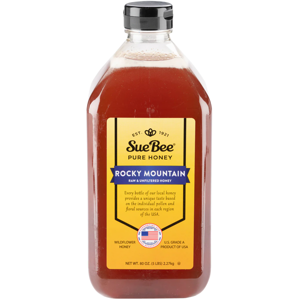 Pure Honey, Raw Unfiltered Rocky Mountain Honey, 80 oz