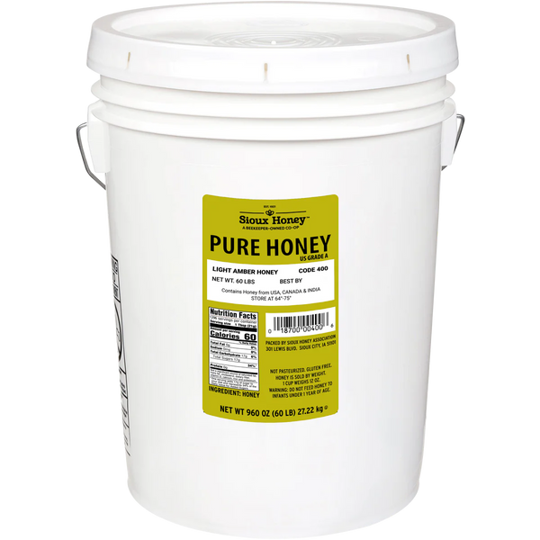 Sioux Pure Honey, Light Amber, 60 lbs