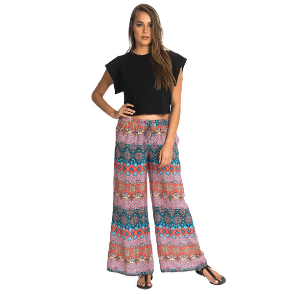 Palazzo Geometric Stripe Pants