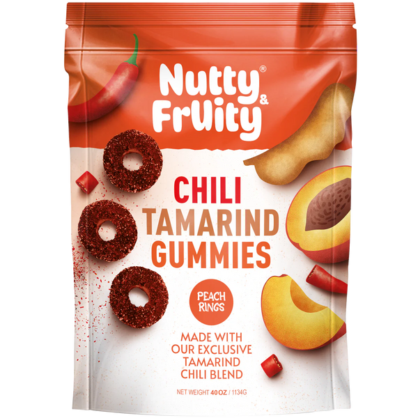 Chili Tamarind Gummies, Peach Rings, 40 oz