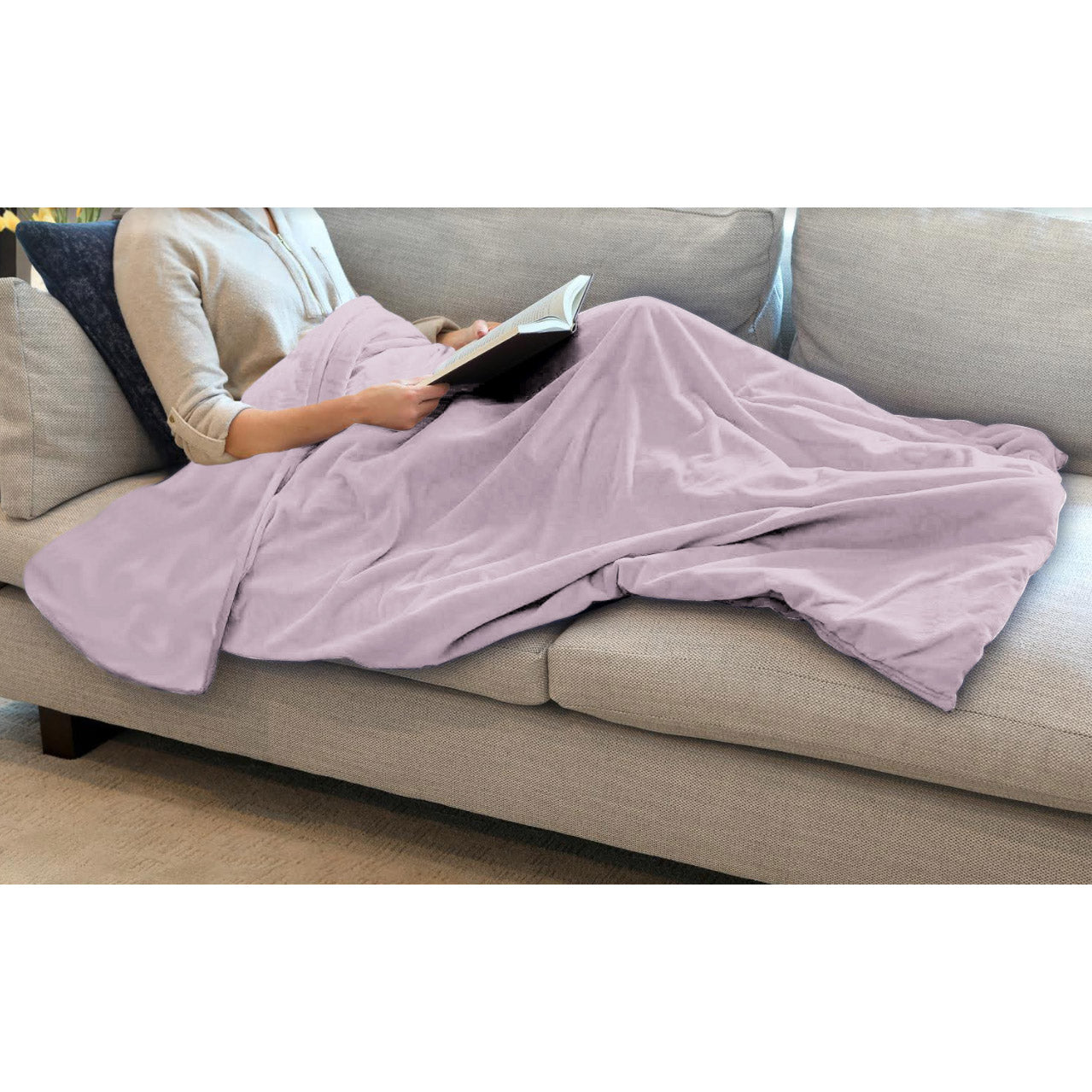 St James Home Sherpa Fleece Foot Pocket Throw