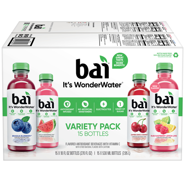 WonderWater, Variety Pack, 18 fl oz, 15 ct