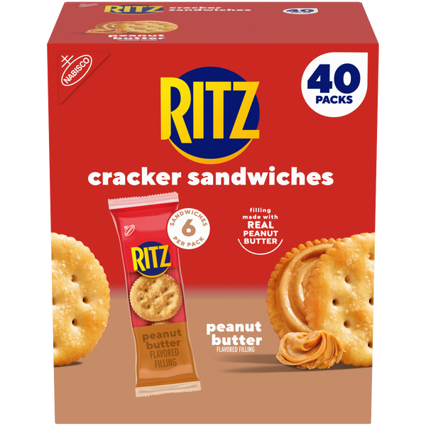 Cracker Sandwiches, Peanut Butter, 1.38 oz, 40 ct