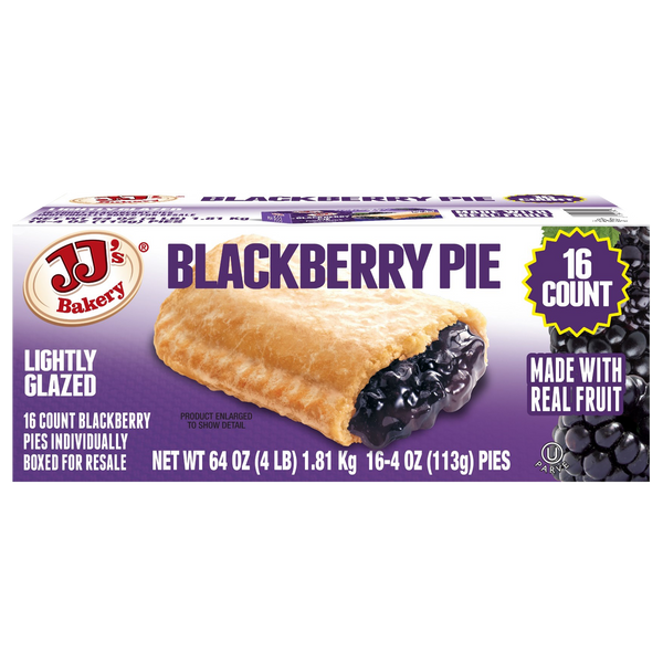 Blackberry Pie, Lightly Glazed, 4 oz, 16 ct