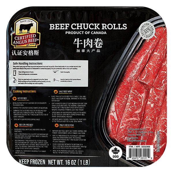 Beef Chuck Rolls, 16 oz