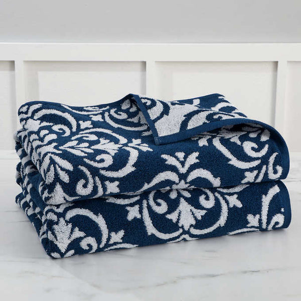 Martha Stewart Jacquard 2-piece Bath Towel Set